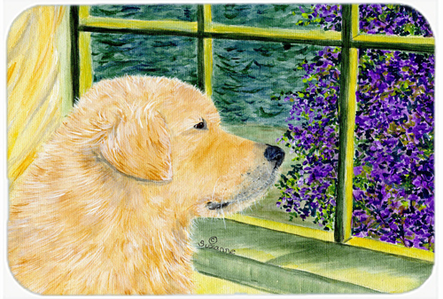 Golden Retriever Glass Cutting Board - Large