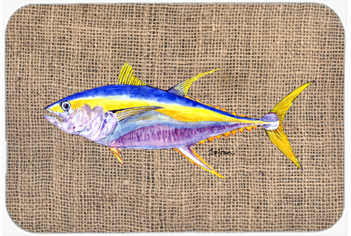 Picture of Carolines Treasures 8771LCB 15 x 12 in. Fish Tuna Glass Cutting Board- Large