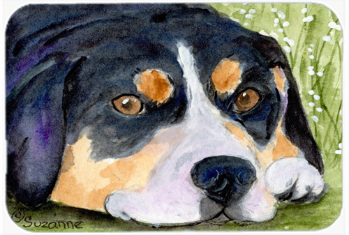 Entlebucher Mountain Dog Glass Cutting Board - Large