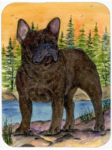 French Bulldog Glass Cutting Board- Large