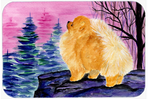 Pomeranian Glass Cutting Board- Large
