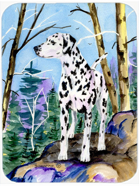 12 x 15 in. Dalmatian Glass Cutting Board- Large