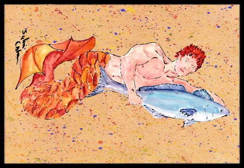Merman Indoor Or Outdoor Doormat