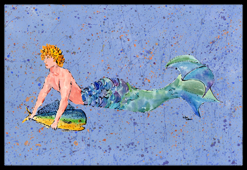 Merman Indoor Or Outdoor Doormat