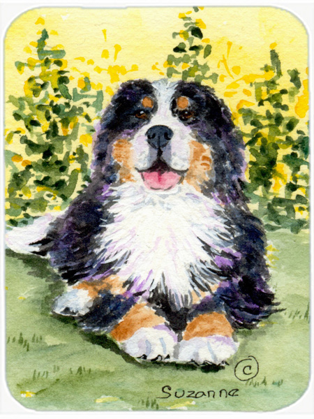Bernese Mountain Dog Glass Cutting Board - Large