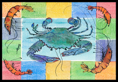 36 x 24 in. Crab Indoor Or Outdoor Doormat