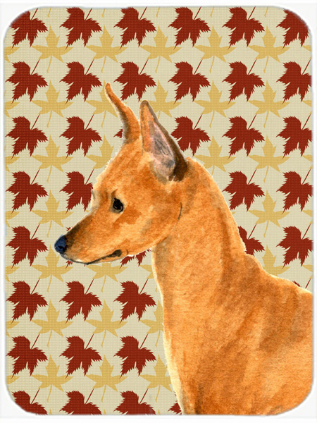 Min Pin Fall Leaves Portrait Glass Cutting Board- Large