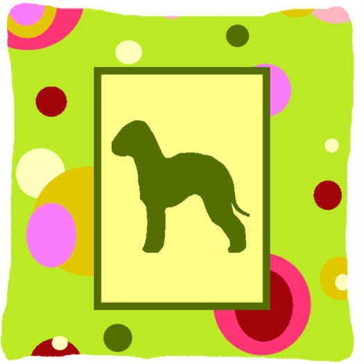 14 x 14 in. Bedlington Terrier Fabric Decorative Pillow