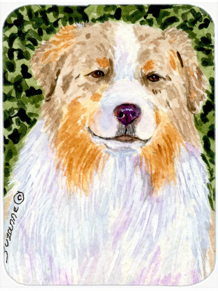 Australian Shepherd Glass Cutting Board - Large
