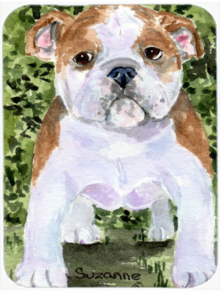 English Bulldog Glass Cutting Board - Large