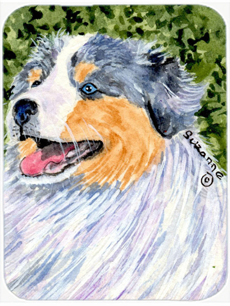 Australian Shepherd Glass Cutting Board- Large