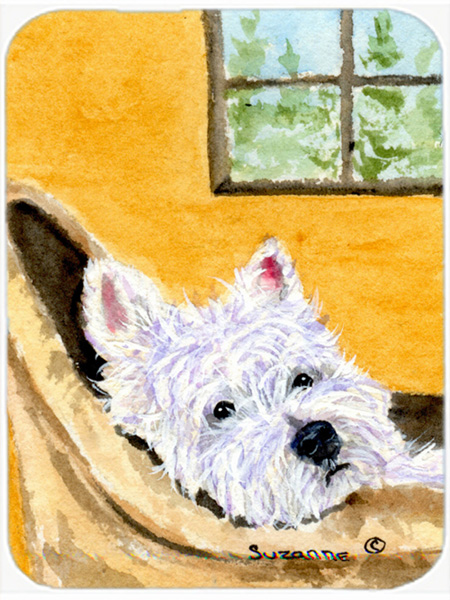 Westie Glass Cutting Board- Large