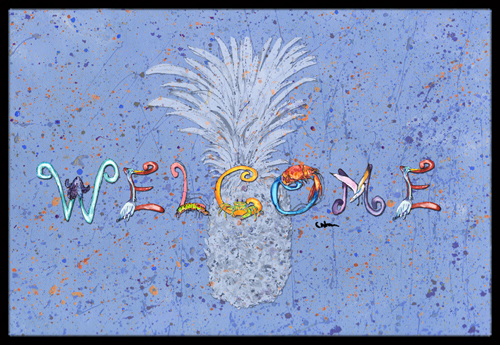 Pineapple Indoor Or Outdoor Doormat, 24 x 36 in.