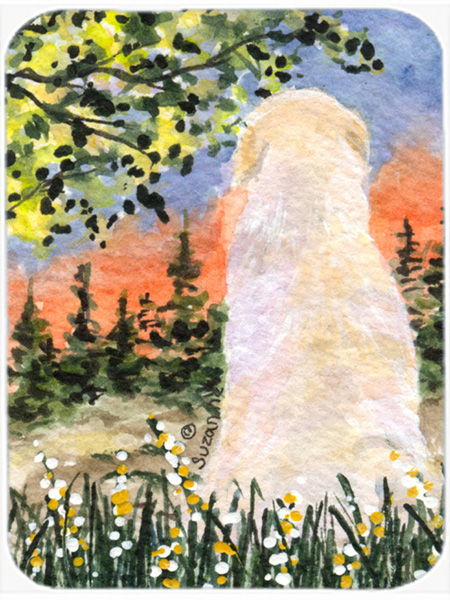 Golden Retriever Glass Cutting Board- Large