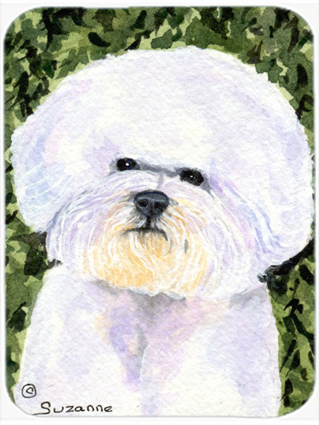 Bichon Frise Glass Cutting Board- Large