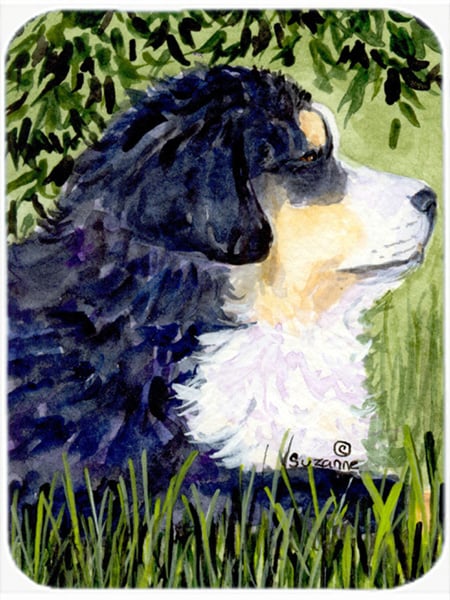 Bernese Mountain Dog Glass Cutting Board- - Large