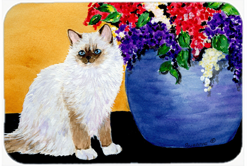 Cat - Ragdoll Glass Cutting Board, Large