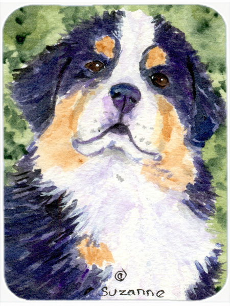 Bernese Mountain Dog Glass Cutting Board- Large