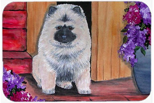 Keeshond Glass Cutting Board- Large