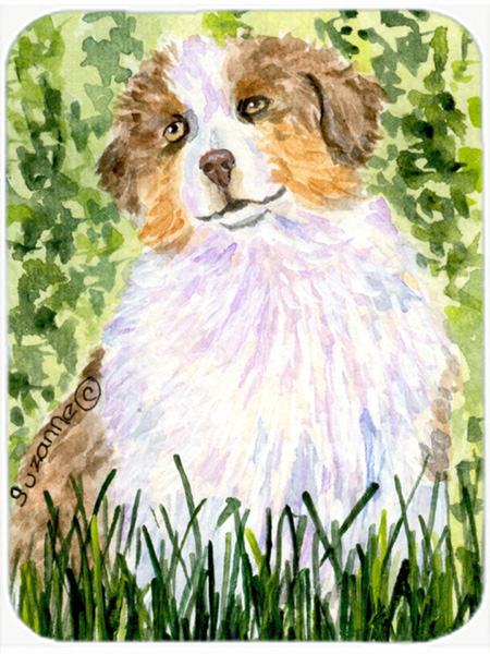 Australian Shepherd Glass Cutting Board- Large