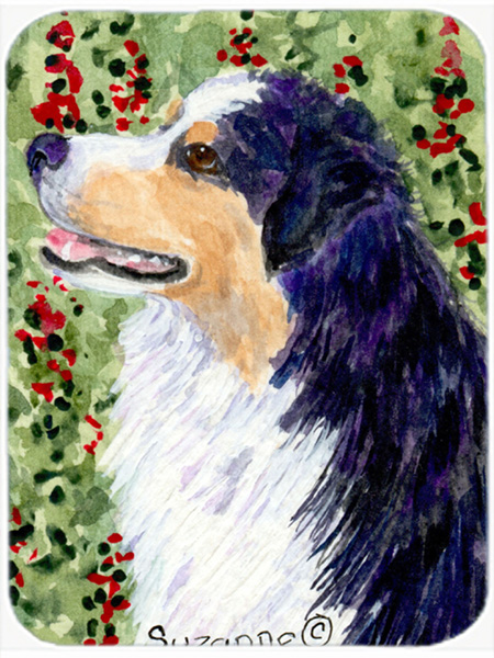 Australian Shepherd Glass Cutting Board- Large