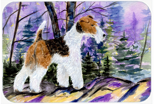 Fox Terrier Glass Cutting Board- - Large