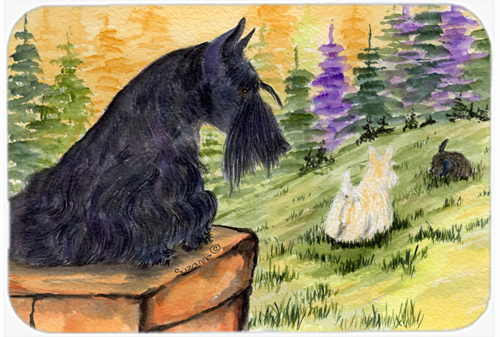 Scottish Terrier Glass Cutting Board, Large