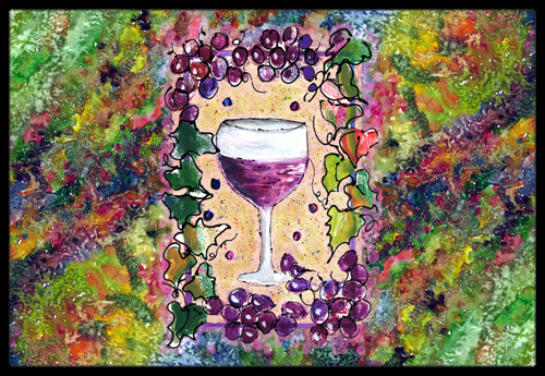 Wine Indoor Or Outdoor Doormat, 24 x 36 in.