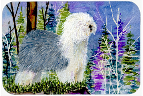 SS8641LCB Old English Sheepdog Glass Cutting Board- Large