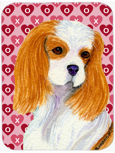 Cavalier Spaniel Hearts Love & Valentines Day Glass Cutting Board- Large