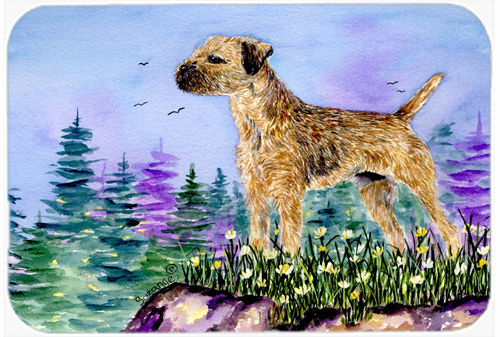 Border Terrier Glass Cutting Board- Large