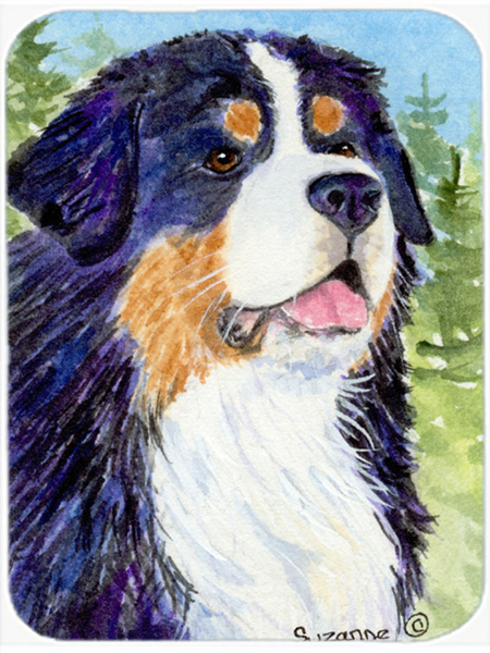 Bernese Mountain Dog Glass Cutting Board- Large