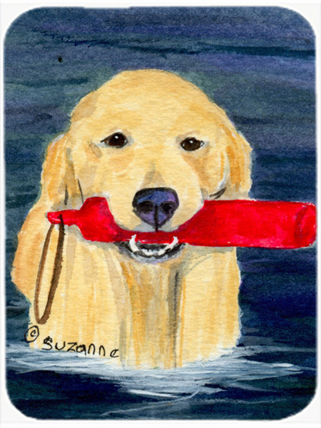 Golden Retriever Glass Cutting Board- Large