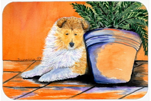 Sheltie Glass Cutting Board- Large