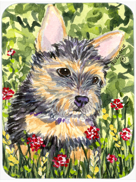 Norwich Terrier Glass Cutting Board- Large