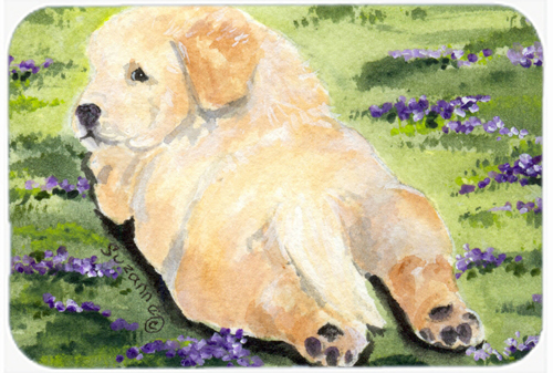 Golden Retriever Glass Cutting Board- Large