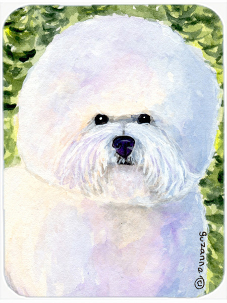 Bichon Frise Glass Cutting Board- Large