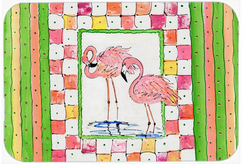 Picture of Carolines Treasures 8077LCB Flamingo Glass Cutting Board- Large