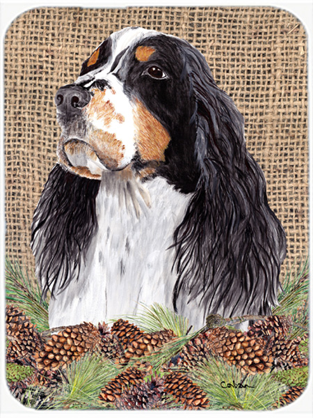 Springer Spaniel Glass Cutting Board- Large