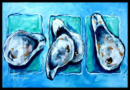 Oysters Indoor Or Outdoor Doormat- - 24 x 36 in.