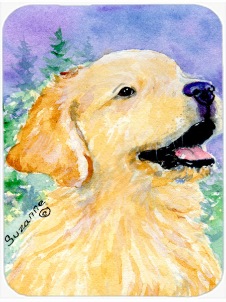 Golden Retriever Glass Cutting Board- Large