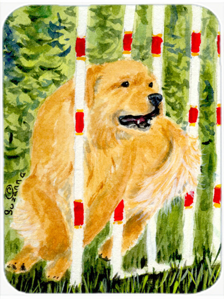 Golden Retriever Glass Cutting Board- Large