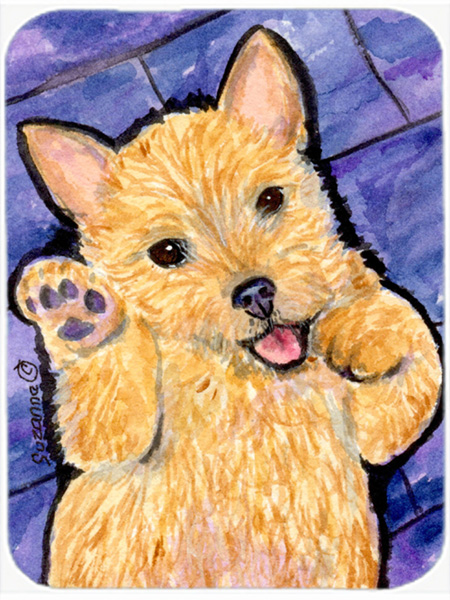 Norwich Terrier Glass Cutting Board, Large