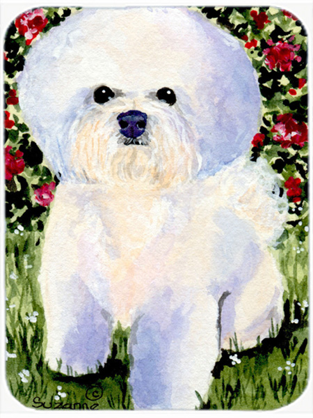 Bichon Frise Glass Cutting Board- Large