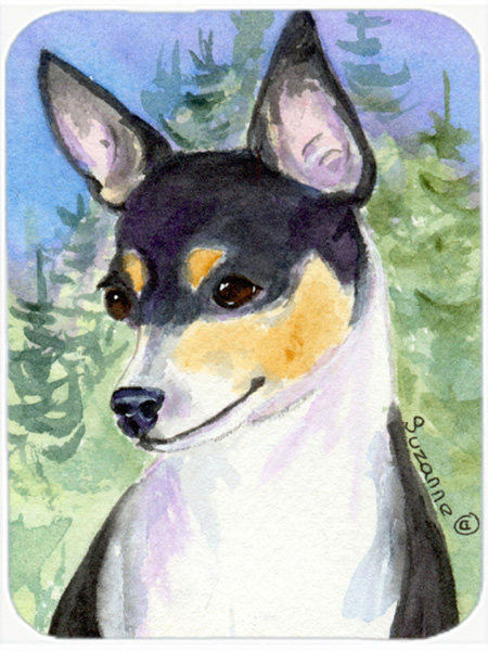 Fox Terrier Glass Cutting Board- Large