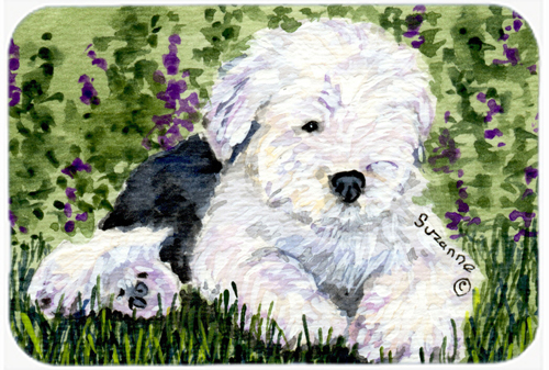 SS8840LCB Old English Sheepdog Glass Cutting Board- Large