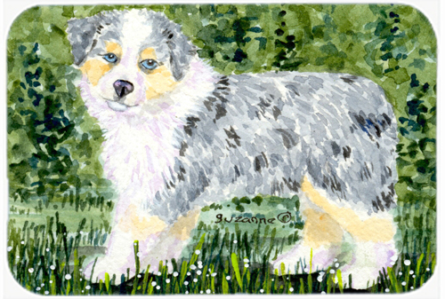 Australian Shepherd Glass Cutting Board- Large