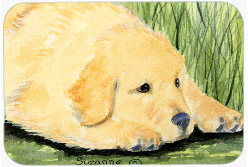 Golden Retriever Glass Cutting Board- Large