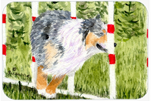 Australian Shepherd Glass Cutting Board- Large