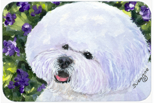 Bichon Frise Glass Cutting Board- Large